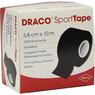 DRACOTAPEVERBAND 3,8 cmx10 m schwarz