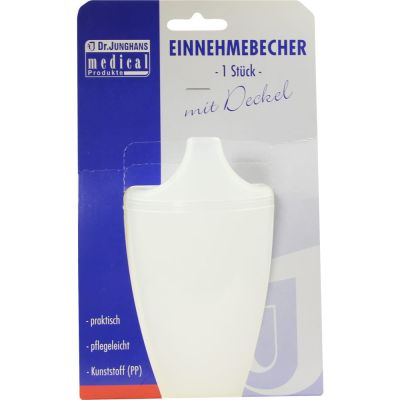 EINNEHMEBECHER m.Griff+Deckel 12mm milchig