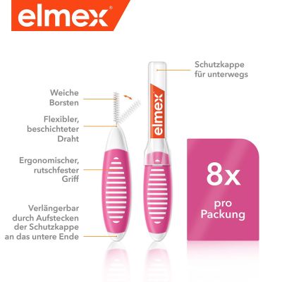 ELMEX Interdentalbürsten ISO Gr.0 0,4 mm rosa