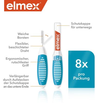 ELMEX Interdentalbürsten ISO Gr.3 0,6 mm blau