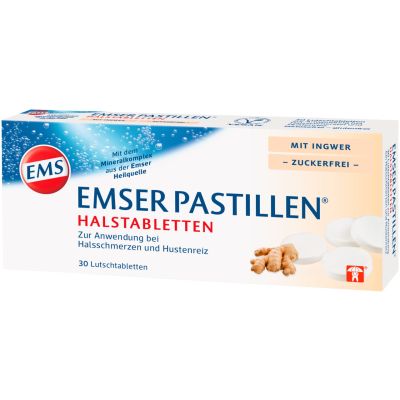 EMSER Pastillen Halstabletten m.Ingwer zuckerfrei