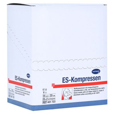 ES-KOMPRESSEN steril 7,5x7,5 cm 8fach