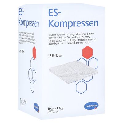 ES-KOMPRESSEN unsteril 10x10 cm 12fach