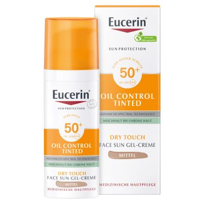 EUCERIN Sun Oil Control tinted Creme LSF 50+ mitt.