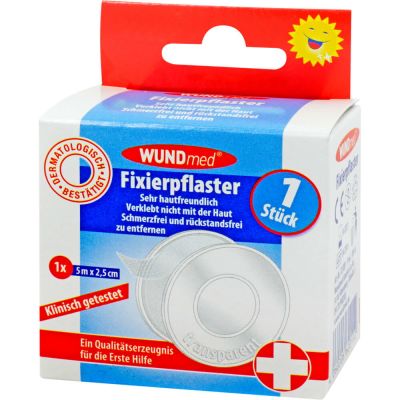 FIXIERPFLASTER 2,5 cmx5 m transparent