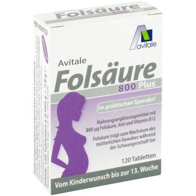 FOLSÄURE 800 Plus B12+Jod Tabletten