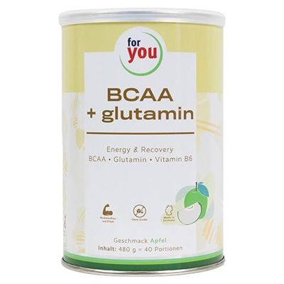 FOR YOU BCAA+glutamin Energy & Recovery Apfel Plv.