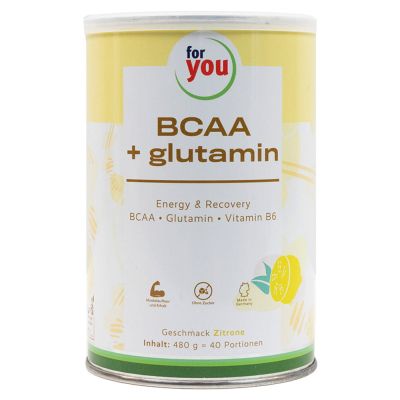 FOR YOU BCAA+glutamin Energy & Recovery Zitrone