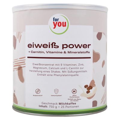 FOR YOU eiweiss power Milchkaffee Pulver