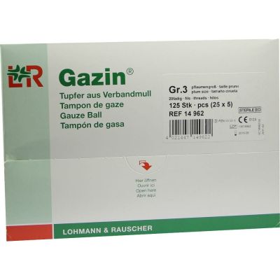 GAZIN Tupfer pflaum.steril 2+3 Schutzr.o.RK
