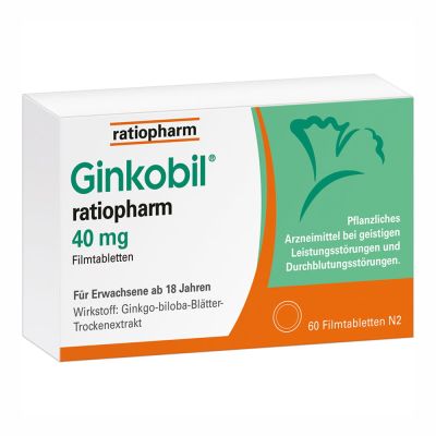 Ginkobil® ratiopharm 40mg mit Ginkgo biloba