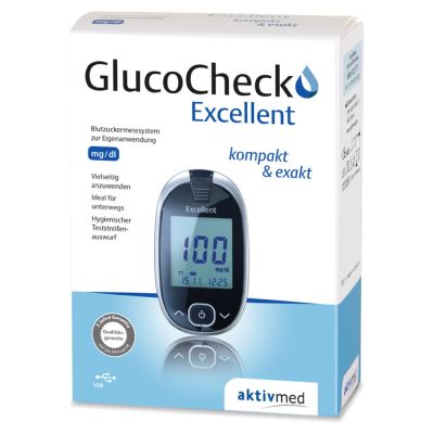 GLUCO CHECK Excellent Blutzuckermessger.Set mg/dl