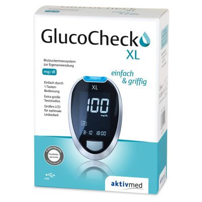 GLUCO CHECK XL Blutzuckermessgerät Set mg/dl