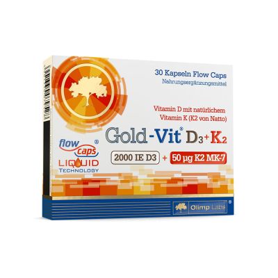 GOLD-VIT D3+K2 2000 I.E. D3+50 myg K2 MK-7 Kapseln