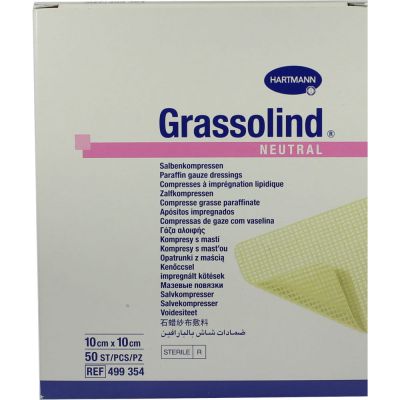 GRASSOLIND Salbenkompressen 10x10 cm steril