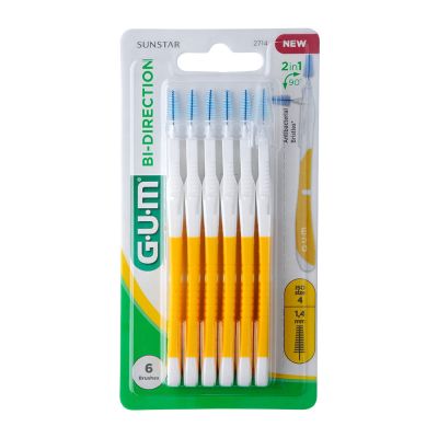 GUM Bi-Direction Interdentalb.1,4 mm gelb