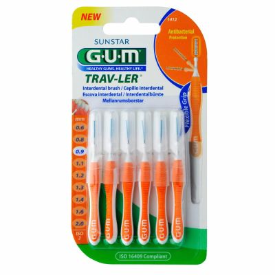 GUM TRAV-LER 0,9mm Kerze orange Intendent.+6Kappen