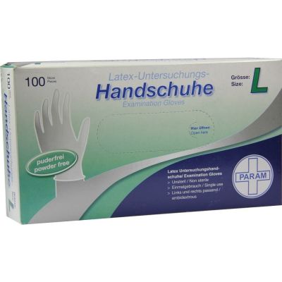 HANDSCHUHE Einmal Latex puderfrei L