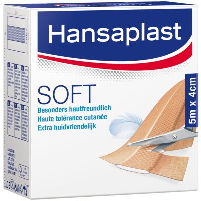 HANSAPLAST Soft Pflaster 4 cmx5 m Rolle