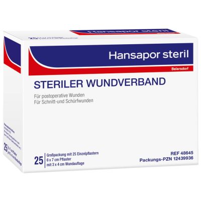 HANSAPOR steril Wundverband 6x7 cm