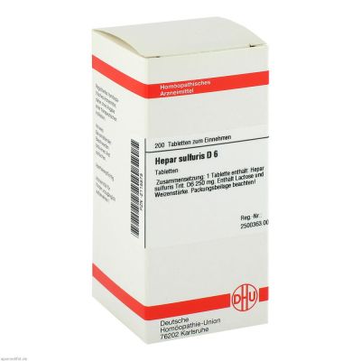 HEPAR SULFURIS D 6 Tabletten