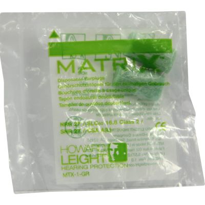 HOWARD Leight Matrix green Gehörschutzstöpsel