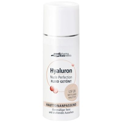Hyaluron Nude Perfection Getöntes Fluid LSF 20 - mittlerer Hauttyp