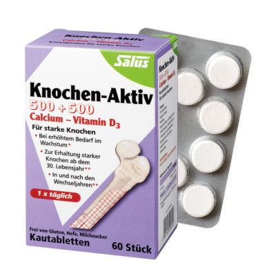 KNOCHEN-AKTIV 500+500 Calcium-Vit.D3 Salus Kautab.