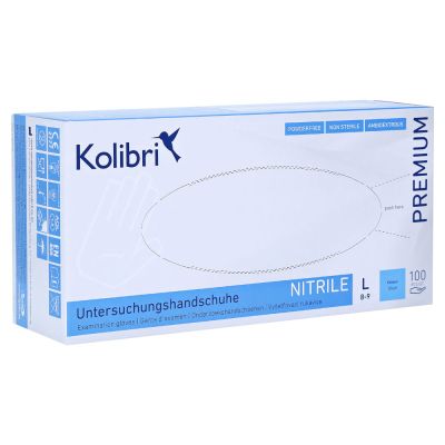 KOLIBRI Premium U.Hands.Nitril unst.pf L blau