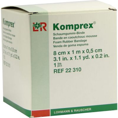 KOMPREX Schaumgummi Binde 8 cmx1 m Stärke 0,5 cm