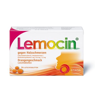 LEMOCIN gegen Halsschmerzen Orangengeschmack Lut.