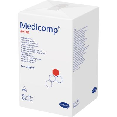 MEDICOMP extra Kompressen 10x10 cm unsteril