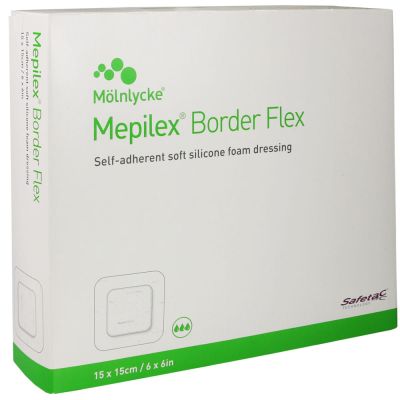 MEPILEX Border Flex Schaumverb.haft.15x15 cm