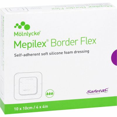 MEPILEX Border Flex Schaumverb.haftend 10x10 cm