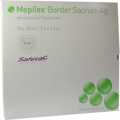 MEPILEX Border Sacrum Ag Schaumverb.18x18 cm ster.