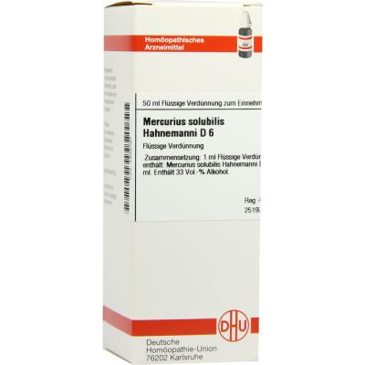 MERCURIUS SOLUBILIS Hahnemanni D 6 Dilution