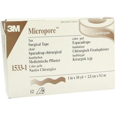 MICROPORE Vliespfl.2,5 cmx9,1 m haut 1533-1