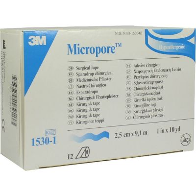 MICROPORE Vliespfl.2,5 cmx9,1 m weiss 1530-1