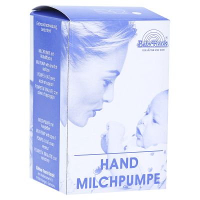 MILCHPUMPE FRANK Hand m.Auffangbeh.Glas m.Abl.