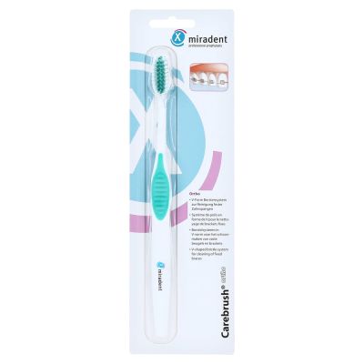 MIRADENT Carebrush ortho Zahnbürste weiss/grün