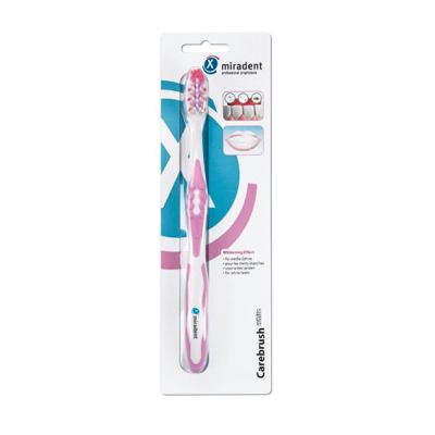 MIRADENT Carebrush white pink Zahnbürste