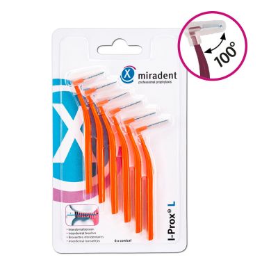 MIRADENT Interdentalbürste I-Prox L 0,8 mm orange