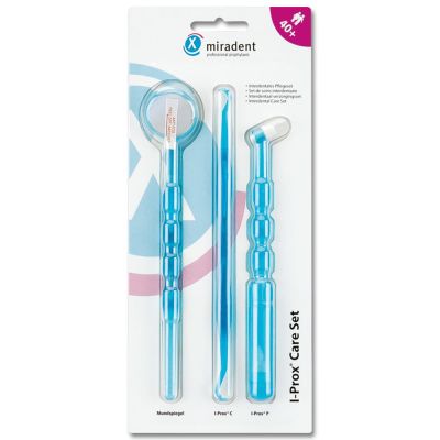 MIRADENT Pflegeset I-Prox Care Set blau trans.