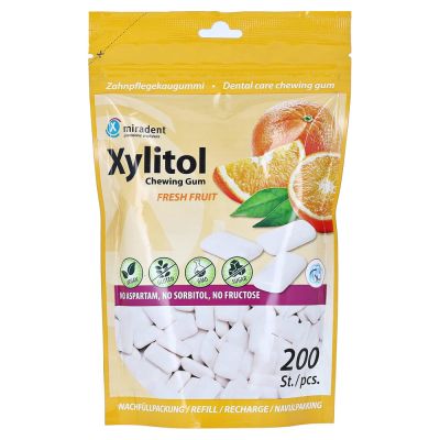 MIRADENT Xylitol Zahnpflegekaugummi freshfruit Ref