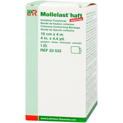 MOLLELAST haft Binden latexfrei 10 cmx4 m weiss