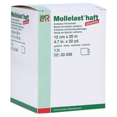 MOLLELAST haft Binden latexfrei 12 cmx20 m weiss