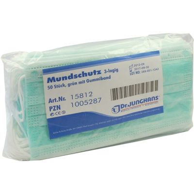 MUNDSCHUTZ m.Gummiband grün