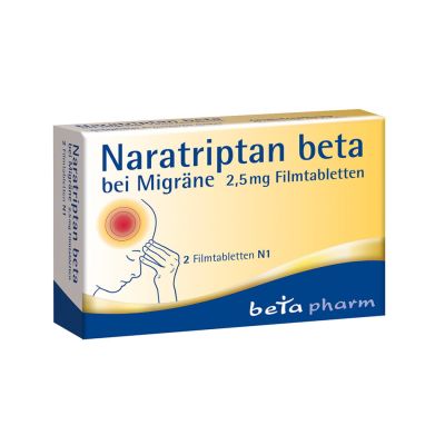 NARATRIPTAN beta bei Migräne 2,5 mg Filmtabletten