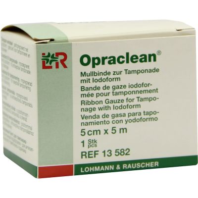 OPRACLEAN Mullbinde z.Tampon.m.Jodoform 5 cmx5 m