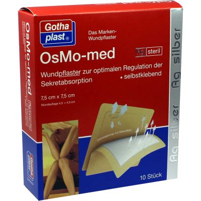 OSMO MED Ag Wundpflaster steril 7,5x7,5 cm